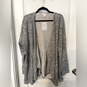 LuLaRoe 3xl gray heathered Nannette sweater